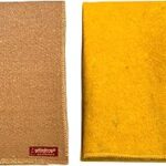 Achleshwar Combo of Premium Brown & Yellow Woolen Aasan Completely Handcrafted Perfect Mat for Meditation & Prayers - Soft, Comfortable (Size 23 x 30 Inch)