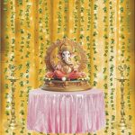 Lazybeee 12-Piece Yellow Backdrop Decoration Kit | Net Curtain & Artificial Plant Vines for Ganesh Chaturthi, Haldi & Mehndi Home Decor