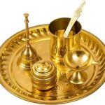 Spillbox Traditional Handcrafted Brass Puja | Pooja Thali | Arati | Arathi | Arthi | Arti | Arathi | Bartan Thambulam Plate ?Ring PPset -Small
