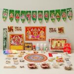 iinfinize 51 Items Diwali Pujan Samagri for Home and Office Complete Deepawali Pooja Saman for Daily & Festival Rituals Laxmi-Ganesh Poojan kit with Pooja Vidhi Book (51, Square)