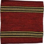 Paavni Handcrafted Pooja/Meditation Aasan, Rug Multipurpose Mat, Standard Size mat, Red & Black Color, Size 21 * 21 inch
